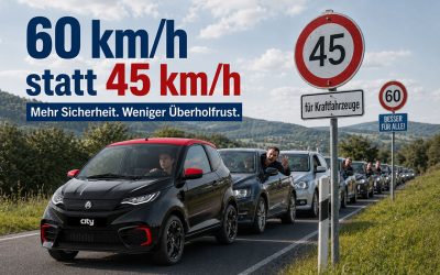 60 km/h für Leichtkraftfahrzeuge: Mehr Sicherheit, mehr Mobilität und endlich faire Regeln für Mopedautos
