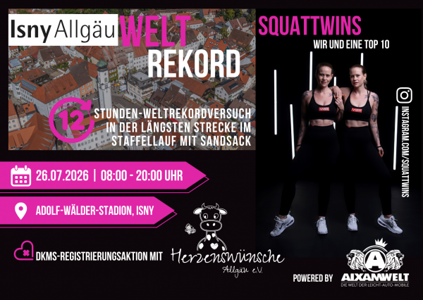 AIXAMWELT unterstützt Squattwins Event im Adolf-Wälder-Stadion in Isny im Allgäu